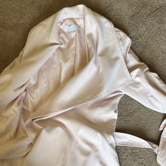 Mud Pie Light Pink Trench Coat - Picture 7 of 7